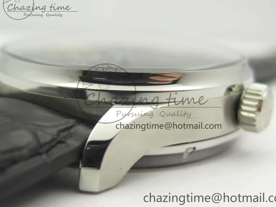 MIROTIME 0524 Sporty Portuguese Tourbillon IW5463 SS ZF Best Edition Black Dial on Black Leather Strap 7173